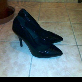 Černé lakované lodičky Asos