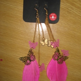 Neonově růžová peříčka s motýlky Tally Weijl