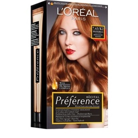 Loreal preference 7.43 měděná blond