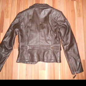 Hnědá kožená bunda Authentic