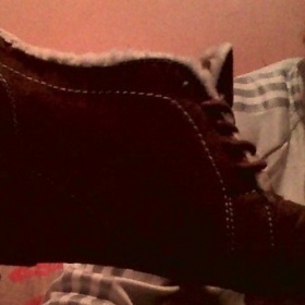 Hnědé semišové polobotky na klínku Graceland