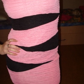 Šaty černo - růžové mini  Tally Weijl