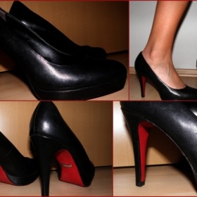 Černé lodičky s červenou podrážkou - foto č. 1