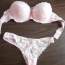 Světle růžová zvětšující podprsenka + tanga - foto č. 2