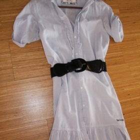 Šaty/tunika bílomodrá Pepe jeans