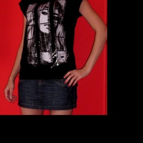 Tričko Fishbone černé barvy