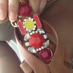 Hnědé boty na platformě s kamínky Tally Weijl