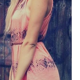 Lososový top s hadím potiskem New Yorker