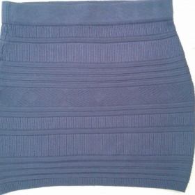 Tmavě - šedá, úpletová sukně Amisu