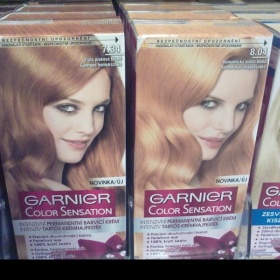 Garnier color sensation - zlatá písková blond a romantická světlá blond