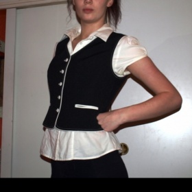 Společenský set vesta+sako - černý