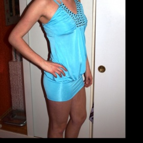 Krátké modré letní/party šaty