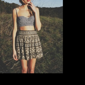 Krátký vintage korzetový top