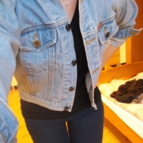 Riflová bunda do pasu