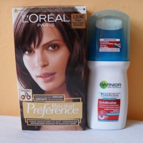 Barva na vlasy L´Oreal + ExfoBrusher od Garnieru