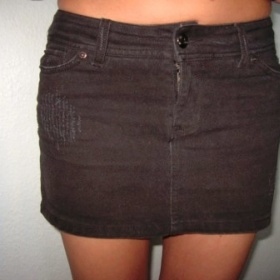 Riflová černá minisukně Amisu