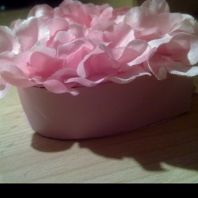 Náušnice ve tvaru srdíček  s kamínkem