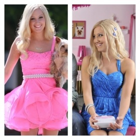 Šaty Ashley Tisdale z filmu ''Sharpey a její báječné dobrodružství''.