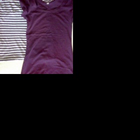 2 trička (fialové, pruhované) H&m - foto č. 1
