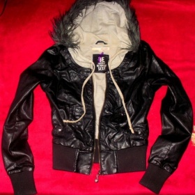 Černá kožená bunda Tally Weijl - foto č. 1
