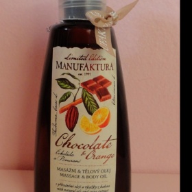 100 % rostlinný tělový a masážní olej s vůní čokolády a pomeranče Manufaktura - foto č. 1