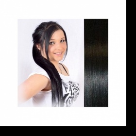 Černý  příčesek cop syntetika