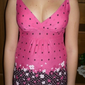 Růžové  tričko neznačkové