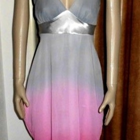 Růžovošedé šifonové šaty Miso - foto č. 1