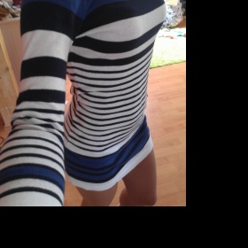 Modro bílé proužkované šaty Mohito - foto č. 1