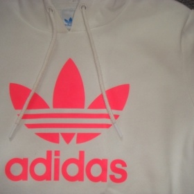 Bílo růžová mikina Adidas