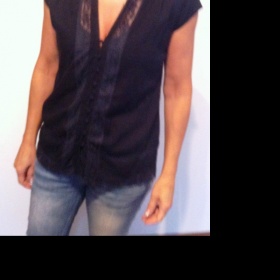 Černá košile s krátkým rukávem F&F