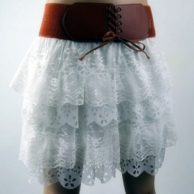 Bílá krajková Sukně