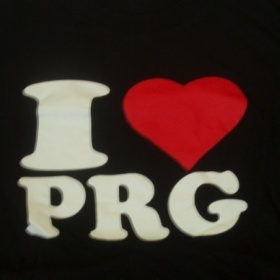 Černé tričko I love Praha Neznačkové