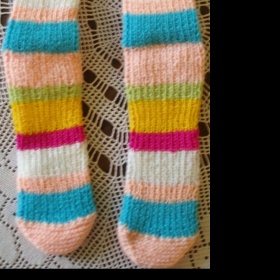Barevné pletené ponožky Neznačkové