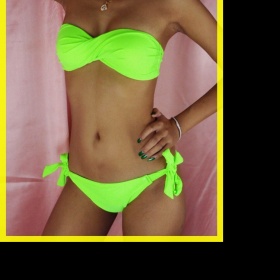 žluté neonové plavky Prisco - foto č. 1