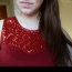 Červené šaty s flitry Millenium - foto č. 3