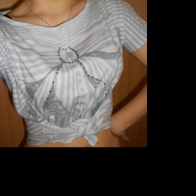 Modré triko Fishbone