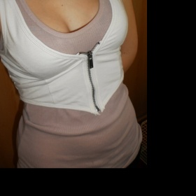 Bílá vestička Fishbone