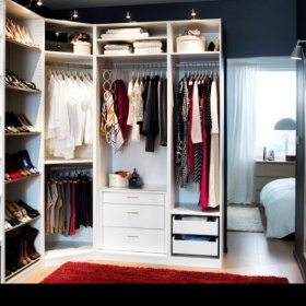 Výhody a nevýhody šatní skříně bez dveří