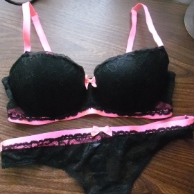 Černo růžový set prádla New yorker - foto č. 1