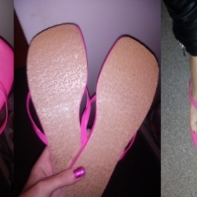 Růžové dámské žabky