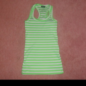 Zelený pruhovaný nátělník neon Beautiful