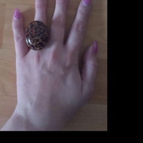 Leopardí velký prsten neznačková