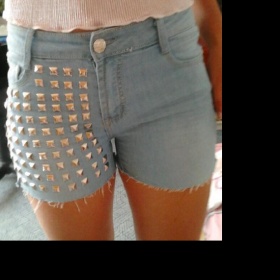 Modré kratasy s cvoky Handmade