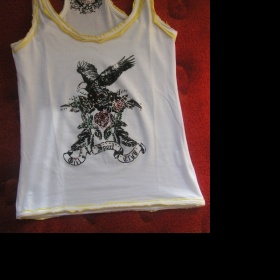 Bílé tílko s potiskem neznačkové