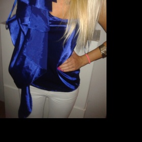 Modrý top s mašlí Tally Weijl - foto č. 1