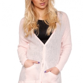 Růžový cardigan neznačkový