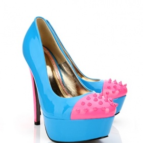 Modro - růžové lodičky  -  -