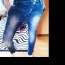 Modré harémové džíny neznačkové - foto č. 3