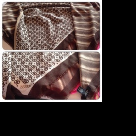 Hnědá - bílá dámská velká šála Guess - foto č. 1